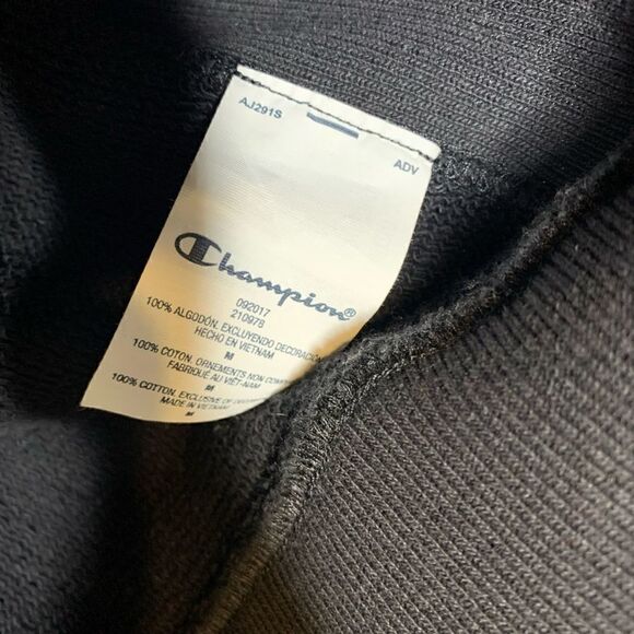 CHAMPION Reverse Weave All Over Logo Hoodie M - Picture 4 of 6